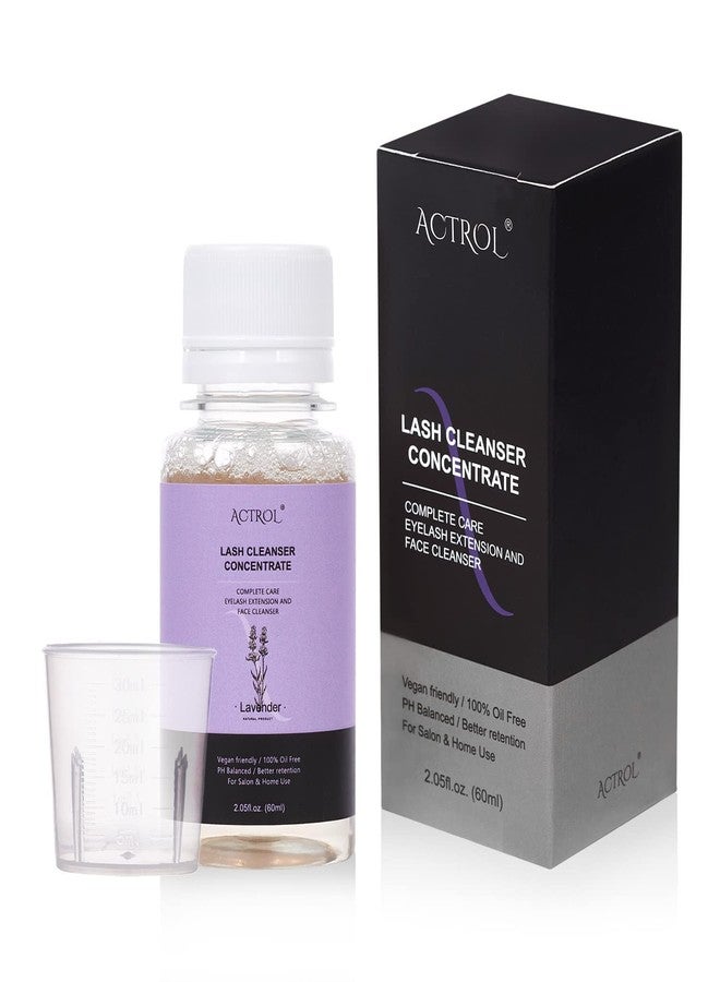 اكترول مركز منظف الرموش ACTROL 60 مل، شامبو رغوي احترافي للرموش، منظف منزلي للرموش الاصطناعية مع عناية منزلية من صالونات التجميل - يكفي لتحضير 12 زجاجة - Image 1